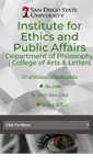 Mobile Screenshot of ethics.sdsu.edu